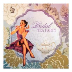 Vintage Pin Up Girl housewife Retro Bridal Shower Card