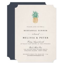 Vintage Pineapple Rehearsal Dinner Card