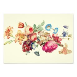 Vintage Pink Floral Wedding Rehearsal Dinner Card - Image 2