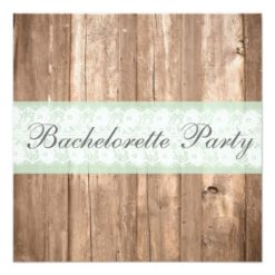 Vintage Wood Shabby Chic Bachelorette Party Card