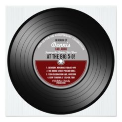 Vinyl Record Anniversary Party Invitation