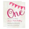 Girls First Birthday Invitation