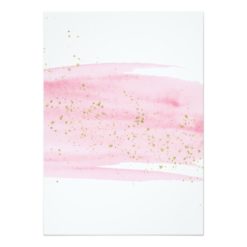 Watercolor Pink Blush & Gold Bachelorette Party Card - Image 2