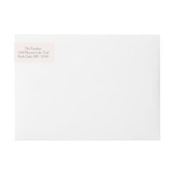 Watercolor Roses Custom Pink Birth Announcement Wrap Around Label - Image 2