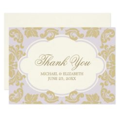 Wedding Flat Thank You Card | Old Hollywood Glam
