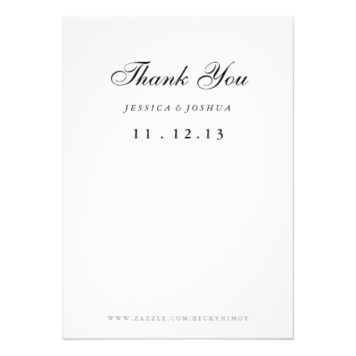 Wedding Photo Border White Scrolls | Thank You Card - Image 2
