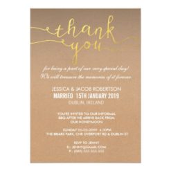 Wedding Photo Gold Foil Thank You Cards - Image 2