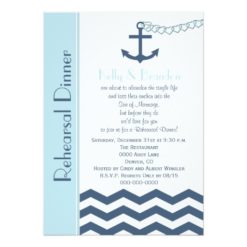 Wedding Rehearsal Dinner Invitation - Nautical