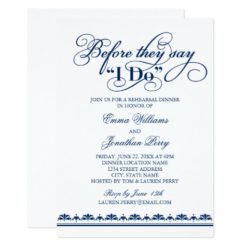Wedding Rehearsal Dinner Invitation | Wedding Vows