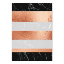 Wedding Thank You Card Black Marble Rose Gold - Image 2