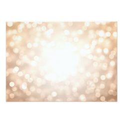 Wedding Thank You Note Copper Glitter Lights Card - Image 2