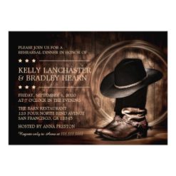 Western Wild West Rehearsal Dinner Invitations