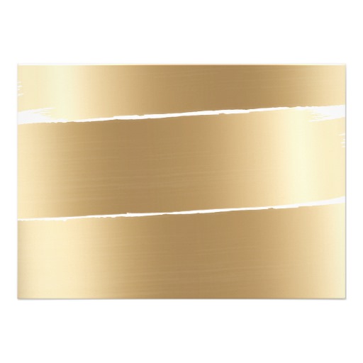 White & Gold Brush Stroke Engagement Party Card - Image 2