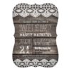 White Lace on Rustic Brown Wood Sweet 16 Party Card