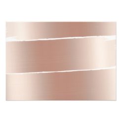 White & Rose Gold Brush Stroke Engagement Party Card - Image 2