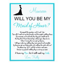 Will you be my Maid of Honor Card