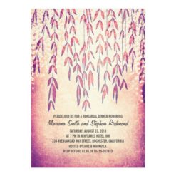 Willow Tree String Lights Rehearsal Dinner Card