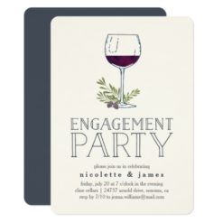 Wine Tasting Engagement Party Invitation