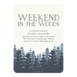 Winter Forest Weekend Getaway Invitation
