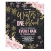 Winter ONEderland Birthday Invitation Pink Gold