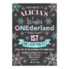 Winter ONEderland Girl 1st Birthday Invitation