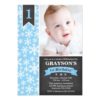 Winter Onederland Blue Boy 1st Birthday Invitation
