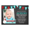 Winter Onederland Snowman Boy 1st Birthday Card