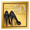 Womans Surprise 50th Birthday Party Card