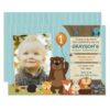 Woodland Animal First Birthday Invitation