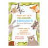 Woodland Animals Forest Birthday Party Invition Card