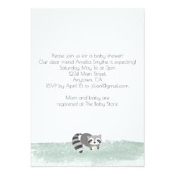 Woodland Baby Animals Greenery Baby Shower Invites - Image 2