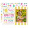 You Are My Sunshine 1st Birthday Party Invitation
