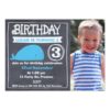 Boys Chalkboard Whale Photo Birthday Invitation