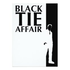 black tie affair : serious silhouette card