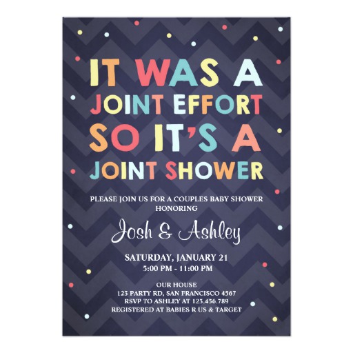 Couples Baby Shower invitation Coed Shower Joint