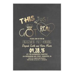 fun engagement party invitation This Just Got Real
