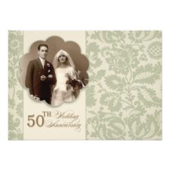 old 50th anniversary photo invitation