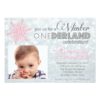Winter ONEderland Snowflake 1st Birthday Invite