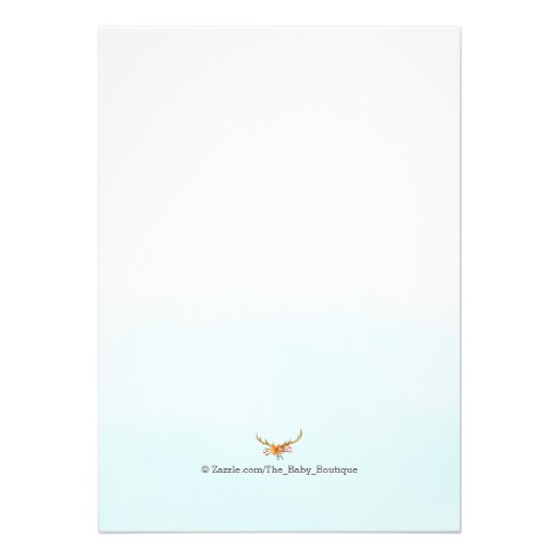 Boys Woodland Antler Baby Shower Card - Image 2