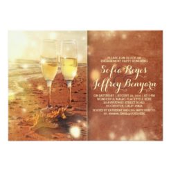 vintage beach engagement party invitation
