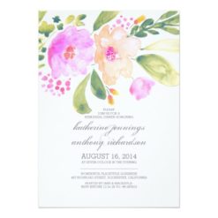 watercolor floral rehearsal dinner invites