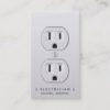 Electrician modern simple white electrical outlet appointment card