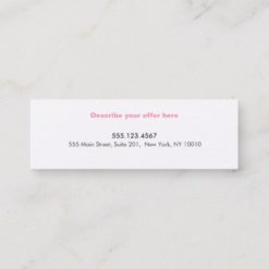 10 Punch Pink Beauty Salon Customer Loyalty Card - Image 2