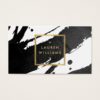 Abstract Black Ink Brushstrokes Business Card