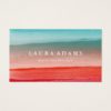 Abstract Brushstrokes Red Turquoise Business Card