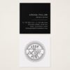 Add Your Logo | Modern Black and White Square Business Card