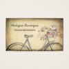 Antique Shop Vintage Restoration Floral Bicycle Business Card
