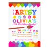 Art Party Invitation - Paint party invitation
