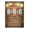 Baby Q invitation Coed BBQ Baby Shower Rustic Blue