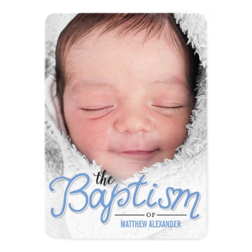 Baptism Cover Baptism Invitation - Blue